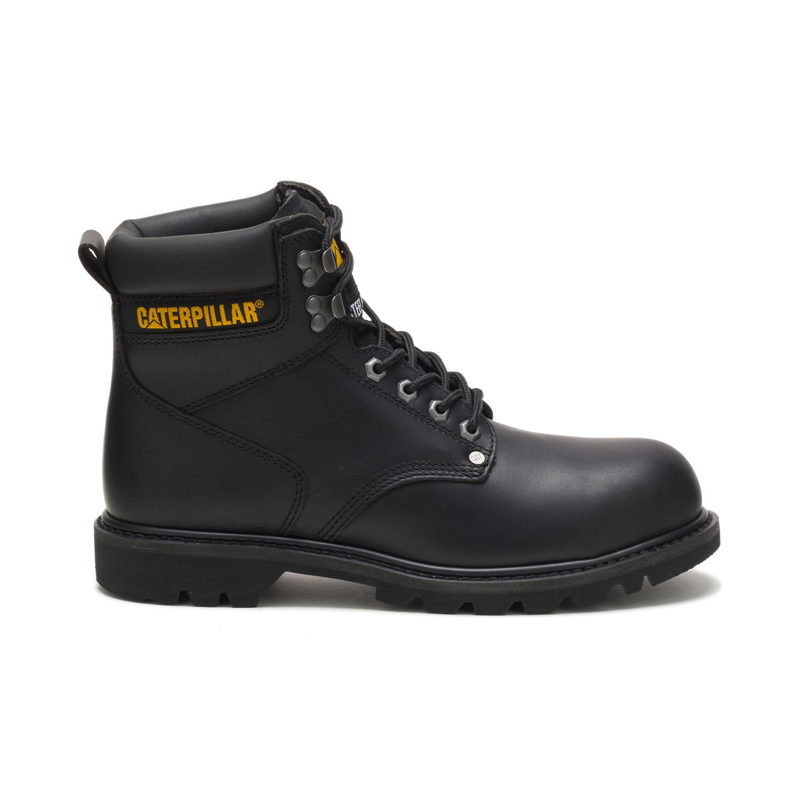 Mens Caterpillar Second Shift Steel Toe Work Boots Black Malaysia (EQODZ8170)